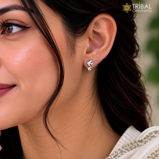 925 sterling silver stylish design stud earring jewelry er380