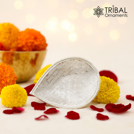 925 Sterling Silver handmade tilak bowl, sindur bowl, kesar chandan, saffron sandal bowl, puja Deepak utensils temple artilce su1055
