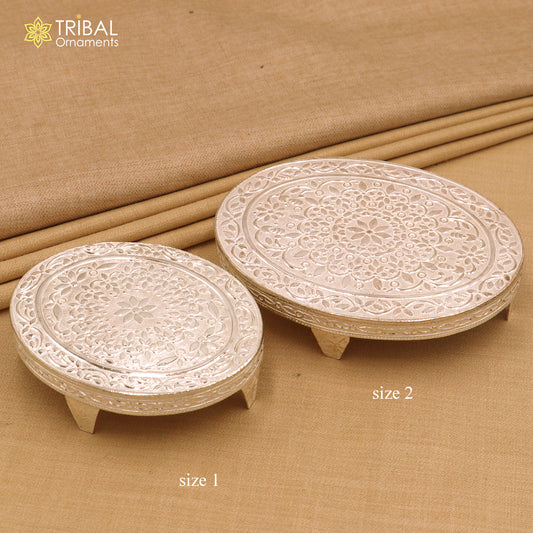 925 Sterling silver Oval shape bazot / chouki pooja utensils su1347