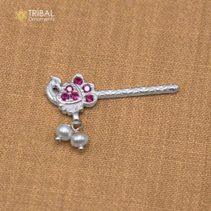 925 sterling silver stone design bansuri laddu Gopala flute, Krishna flute su1432