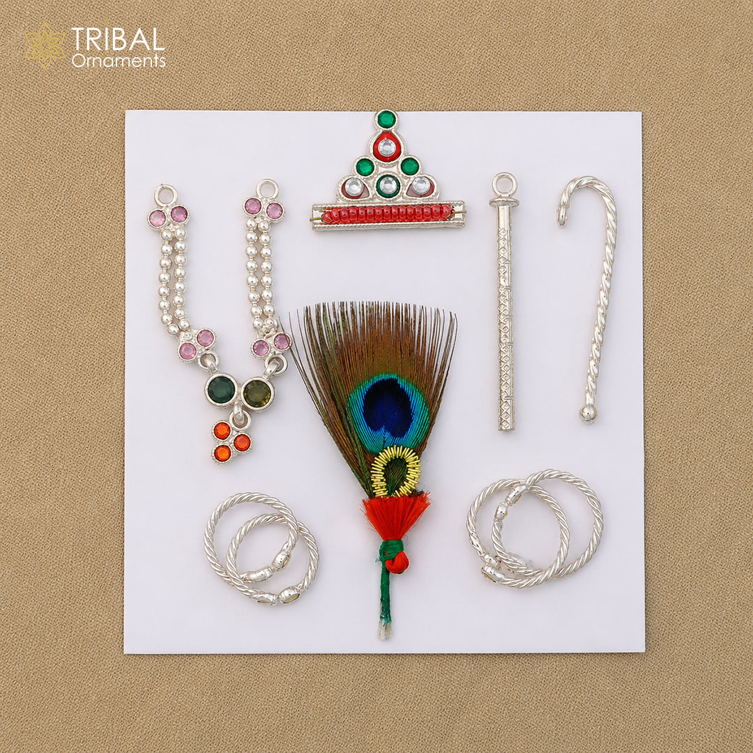 925 sterling silver combo Krishna jewelry set su1446