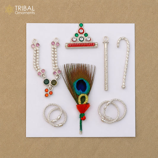 925 sterling silver combo Krishna jewelry set su1446