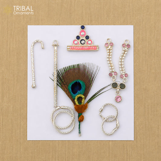 925 sterling silver combo Krishna jewelry set su1447