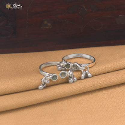 925 sterling silver plain stone design laddu Gopala bangle kada traditional Krishna jewelry su1462