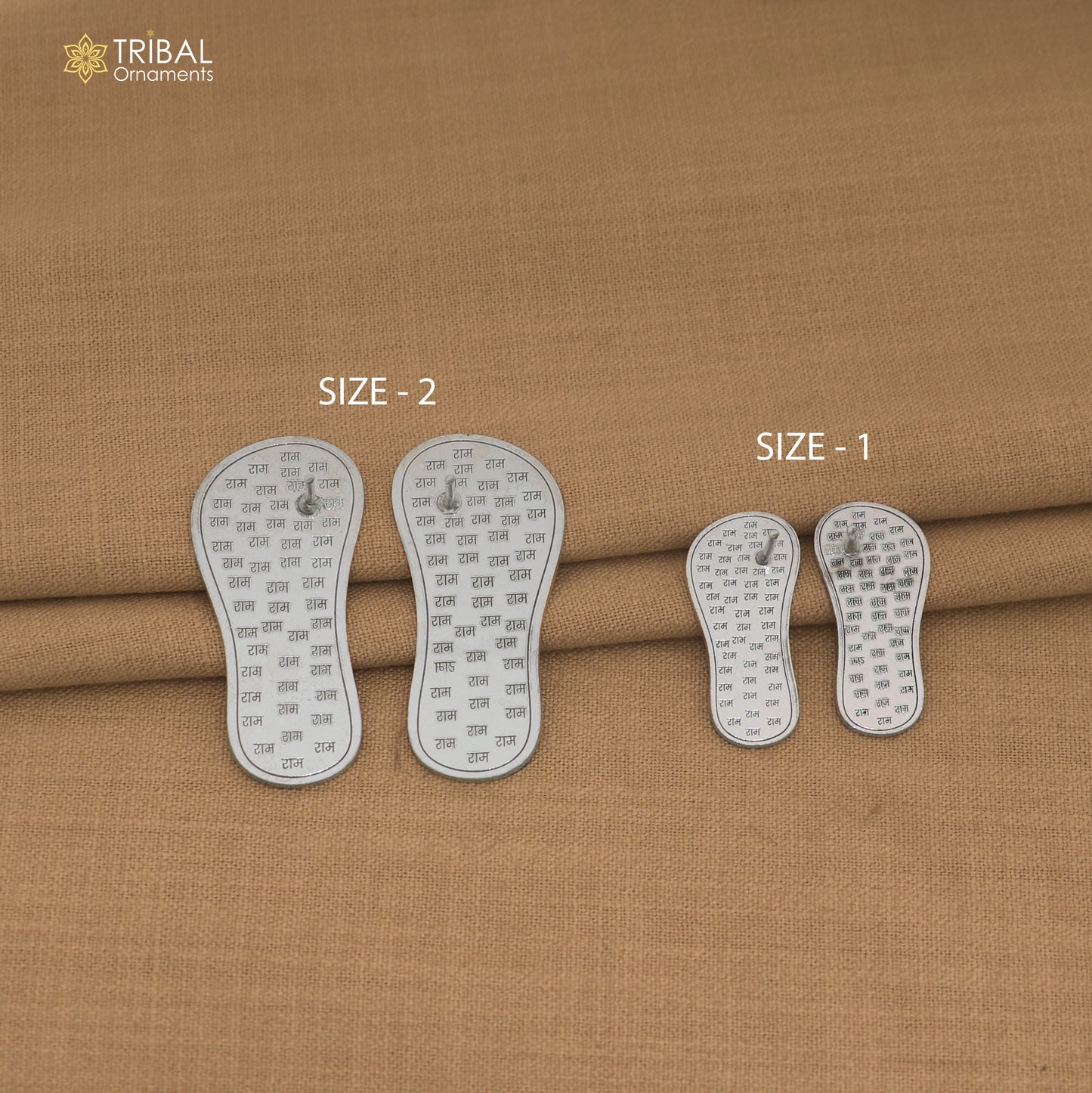 925 sterling silver Charan paduka or slippers for idol krishna or Vishnu Narayana puja art su1466