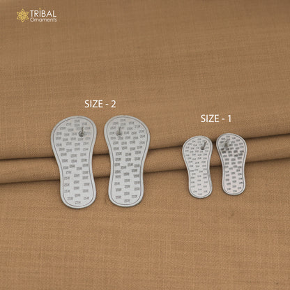 925 sterling silver Charan paduka or slippers for idol krishna or Vishnu Narayana puja art su1466