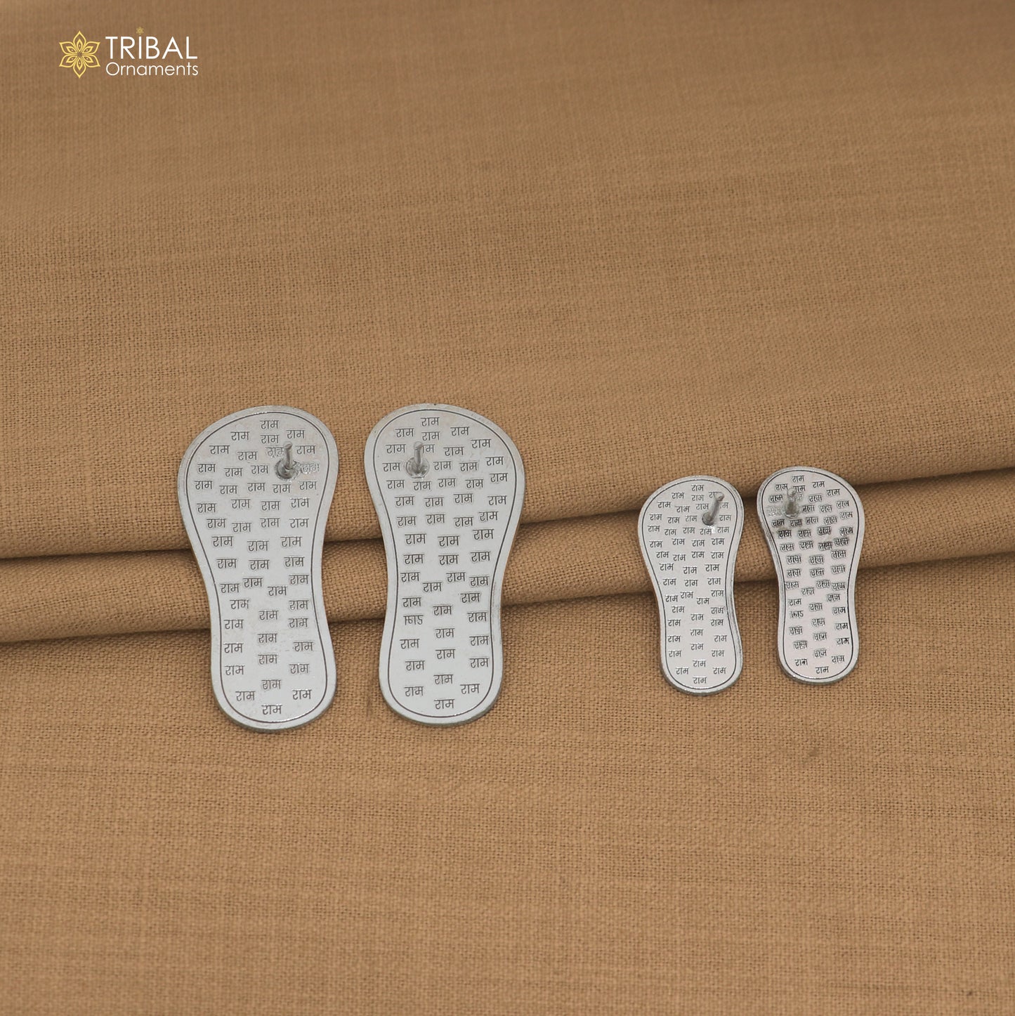 925 sterling silver Charan paduka or slippers for idol krishna or Vishnu Narayana puja art su1466