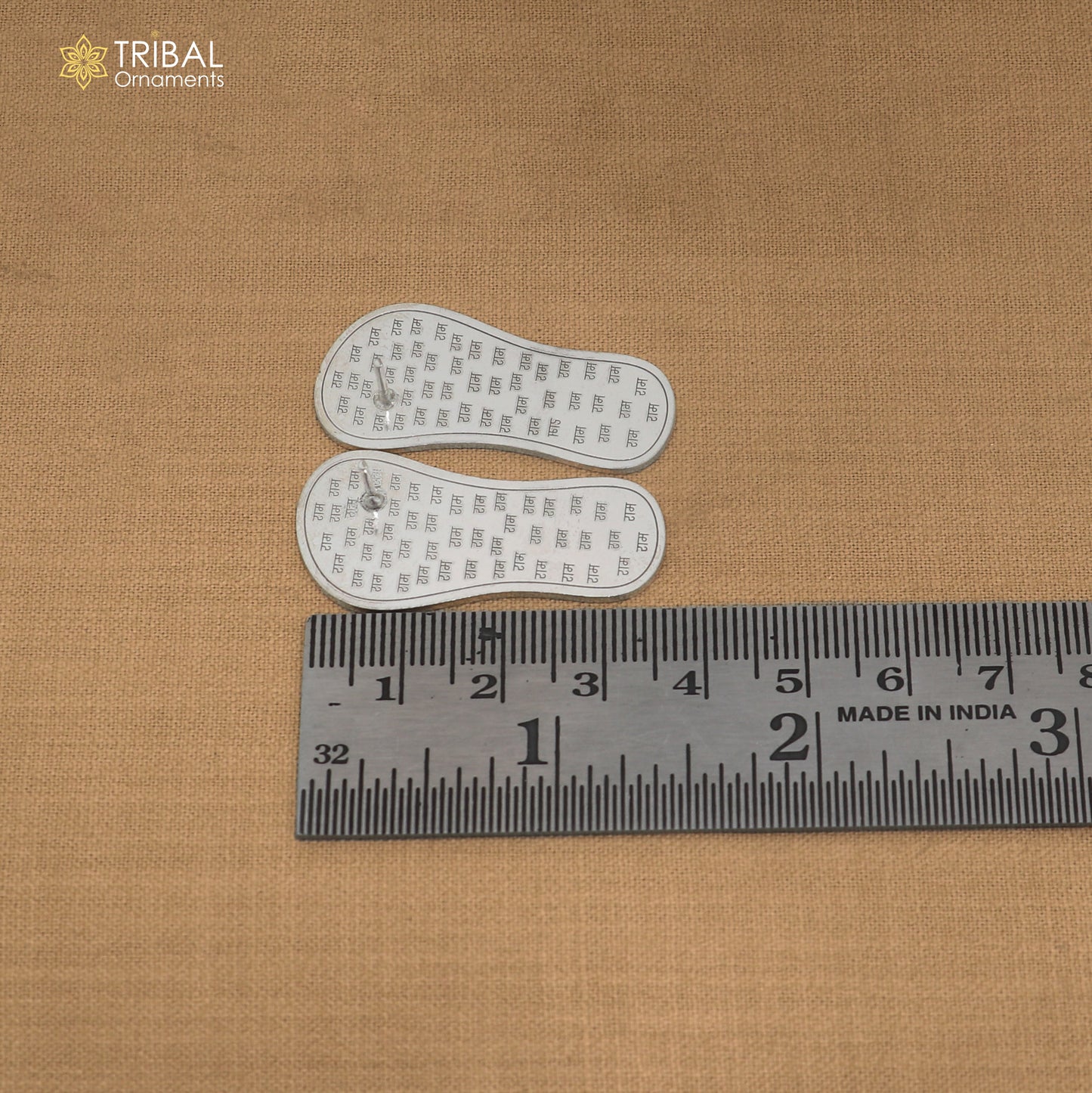 925 sterling silver Charan paduka or slippers for idol krishna or Vishnu Narayana puja art su1466