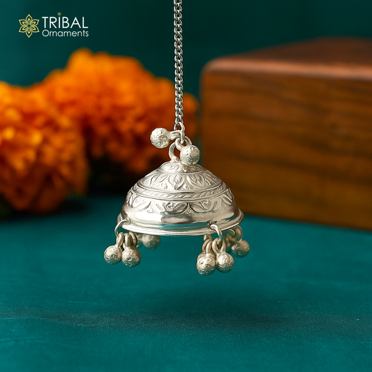 Solid silver chattar or chhatra, silver umbrella god temple art, Gorgeous  hand craved Solid silver temple article, temple utensils su522