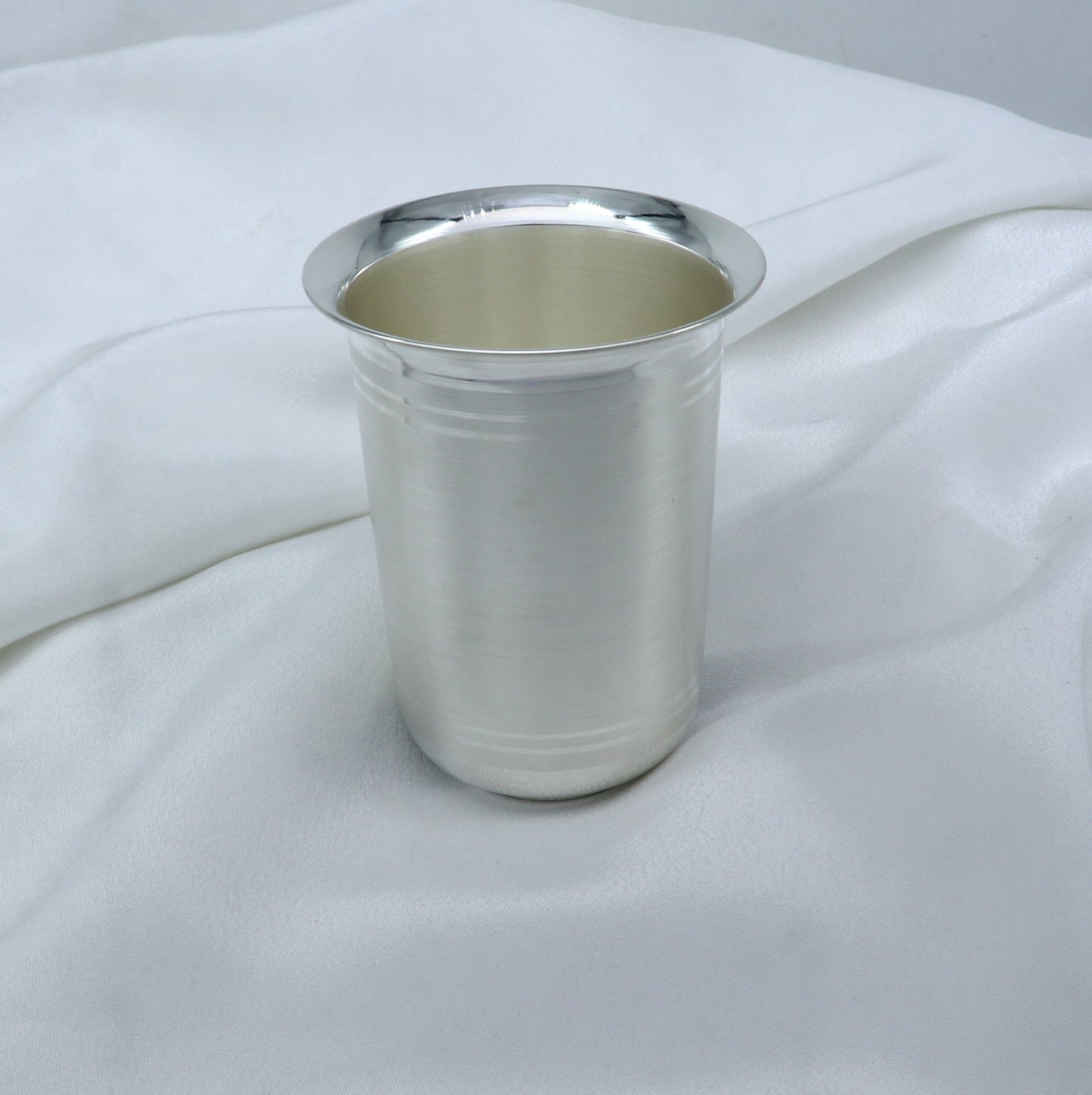 925pure fine silver handmade water milk cup tumbler, 150ML capacity silver tumbler, silver baby food  flask, silver utensils gifts sv299