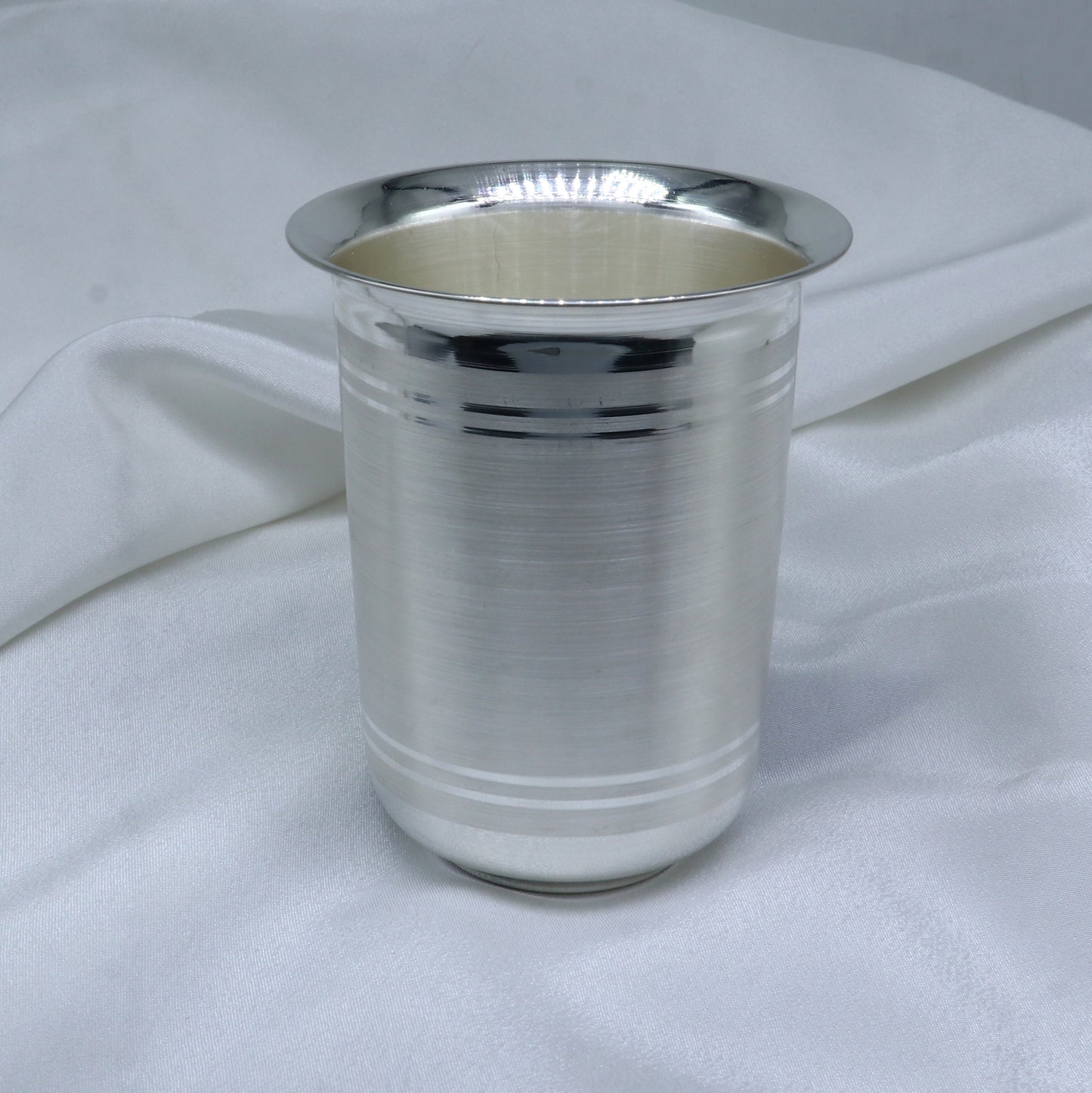 925pure fine silver handmade water milk cup tumbler, 150ML capacity silver tumbler, silver baby food  flask, silver utensils gifts sv299