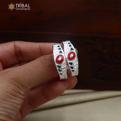 925 sterling silver minakari work thumb ring, toe band stylish women's brides jewelry toer158