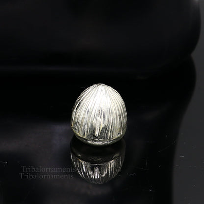 Sterling silver handmade betal palm tree seed and supari for puja, tribal ornaments silver betel worshipping art utensils.