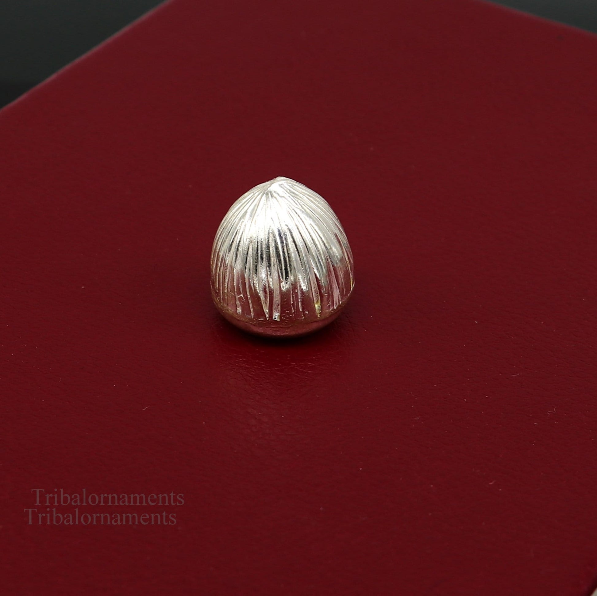 Sterling silver handmade Betal palm tree seed and Supari for puja, tribal ornaments, silver betel worshipping art utensils.