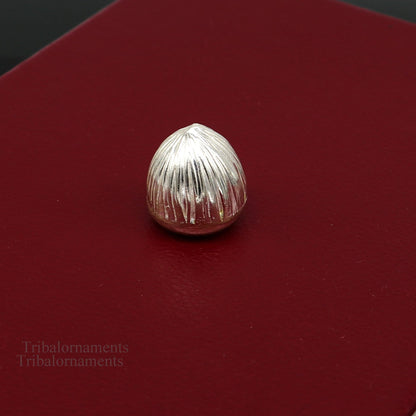 Sterling silver handmade Betal palm tree seed and Supari for puja, tribal ornaments, silver betel worshipping art utensils.