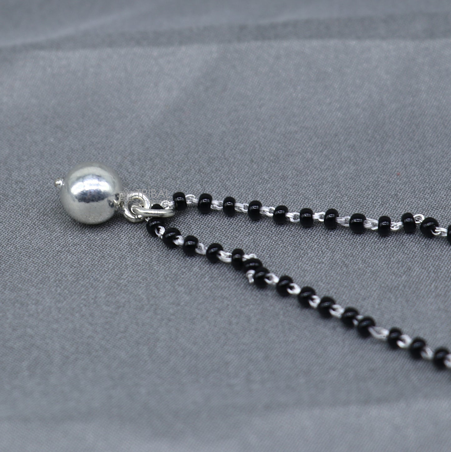 925 sterling silver ball Mangalsutra pendant, best women's girl's gifting jewelry mS75 - TRIBAL ORNAMENTS