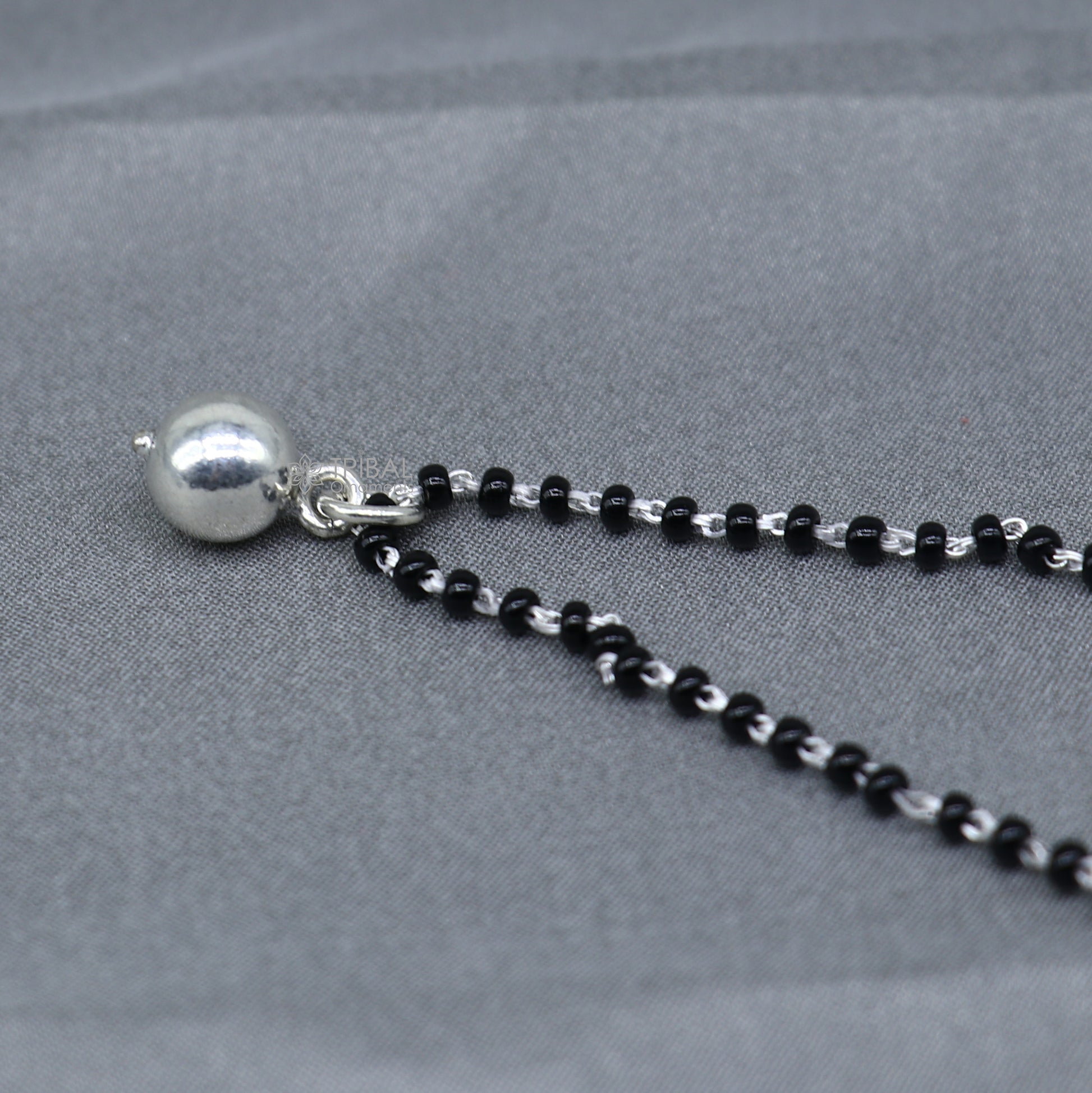 925 sterling silver ball Mangalsutra pendant, best women's girl's gifting jewelry mS75 - TRIBAL ORNAMENTS