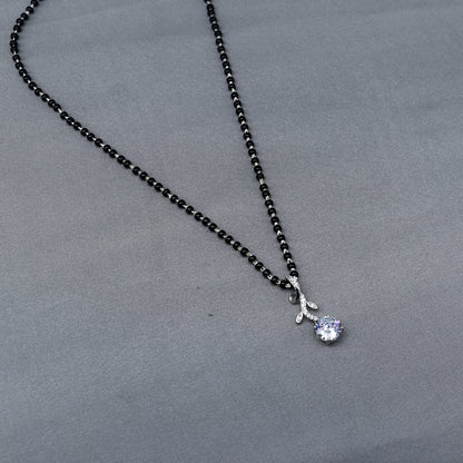 925 sterling silver diamond Mangalsutra pendant, best women's girl's gifting jewelry ms78 - TRIBAL ORNAMENTS