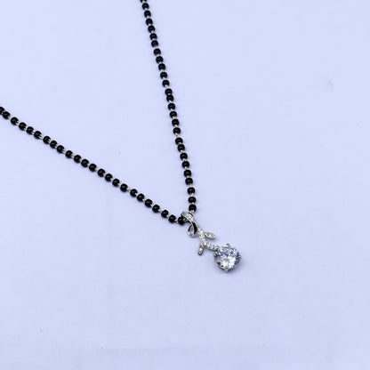 925 sterling silver diamond Mangalsutra pendant, best women's girl's gifting jewelry ms78 - TRIBAL ORNAMENTS