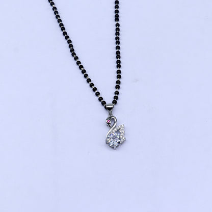 925 sterling silver Swan Mangalsutra pendant, best women's girl's gifting jewelry ms76 - TRIBAL ORNAMENTS
