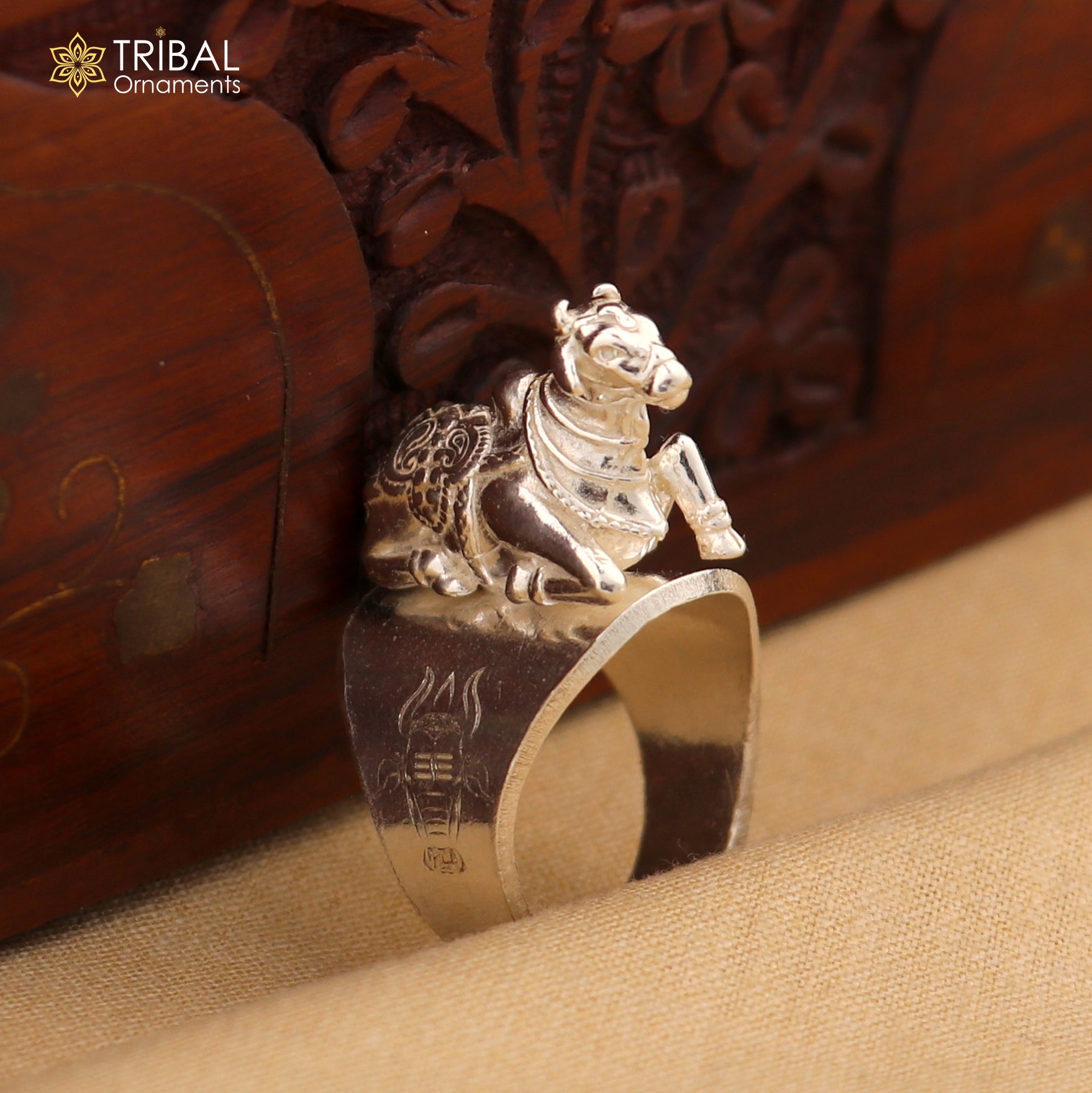 925 sterling silver nandi design ring men's Jewelry sr785 - TRIBAL ORNAMENTS