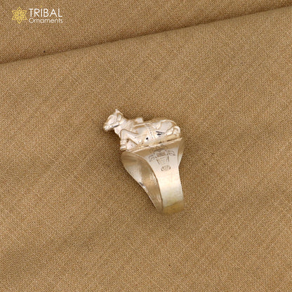 925 sterling silver Nandi design ring for men, Tribal Ornaments jewelry featuring traditional craftsmanship and detailed tribal motifs.