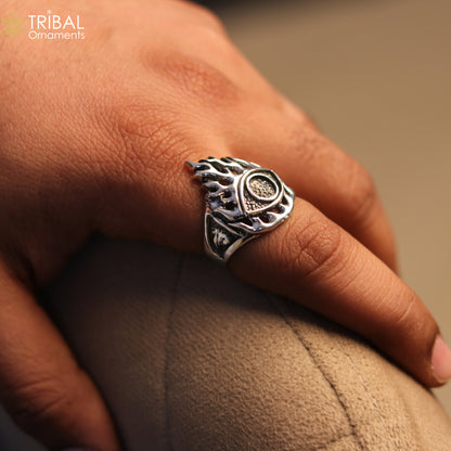 925 sterling silver seeing eye design ring men's Jewelry sr767 - TRIBAL ORNAMENTS