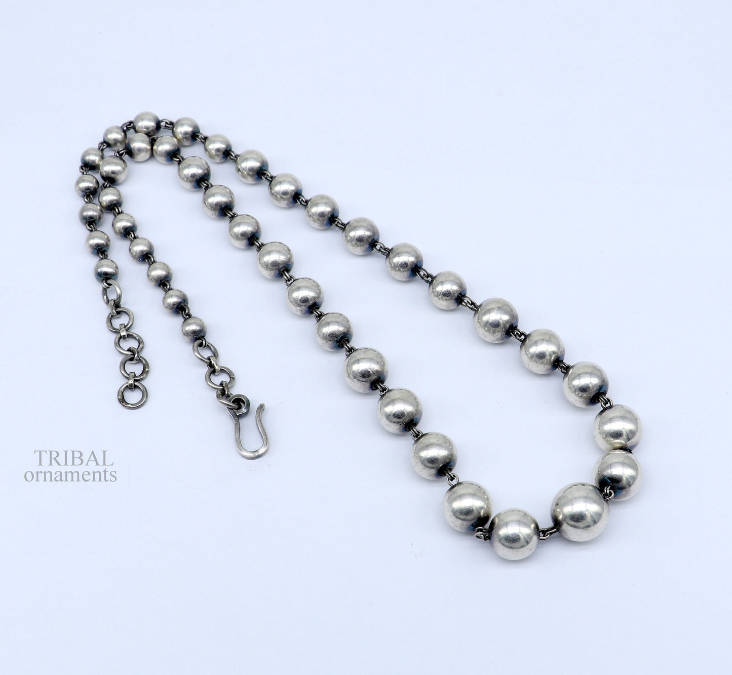 925 sterling silver customized stylish beaded necklace, excellent brides gifting wedding anniversary necklace tribal jewelry set705 - TRIBAL ORNAMENTS