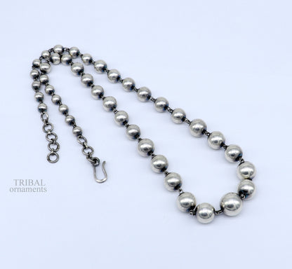 925 sterling silver customized stylish beaded necklace, excellent brides gifting wedding anniversary necklace tribal jewelry set705 - TRIBAL ORNAMENTS
