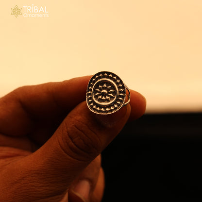 925 sterling silver ethnic floral design ring Jewelry sr769 - TRIBAL ORNAMENTS