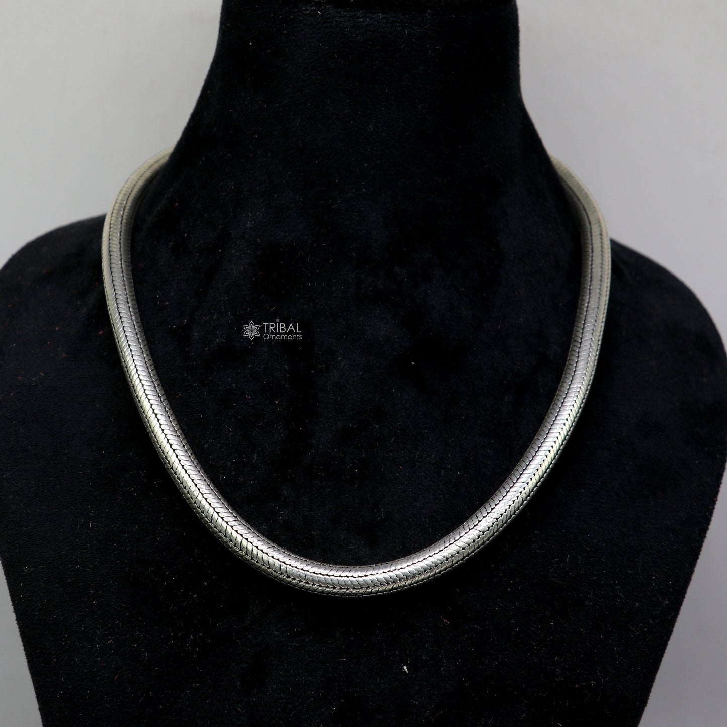 8mm solid 925 sterling silver handmade snake chain, pendant chain Amazing unique oxidized necklace vintage stylish heavy chain jewelry ch0600 - TRIBAL ORNAMENTS