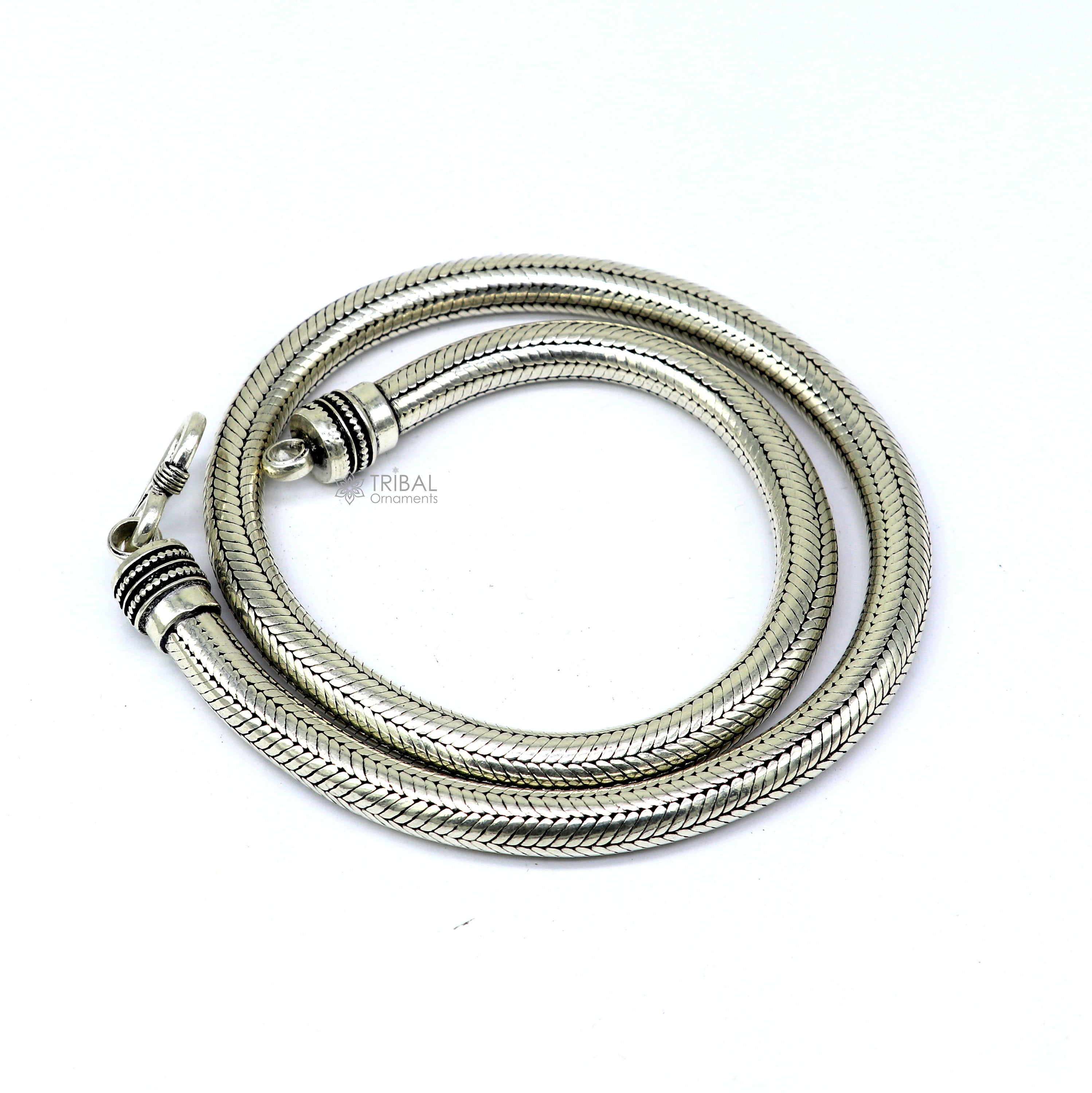 8mm solid 925 sterling silver handmade snake chain, pendant chain