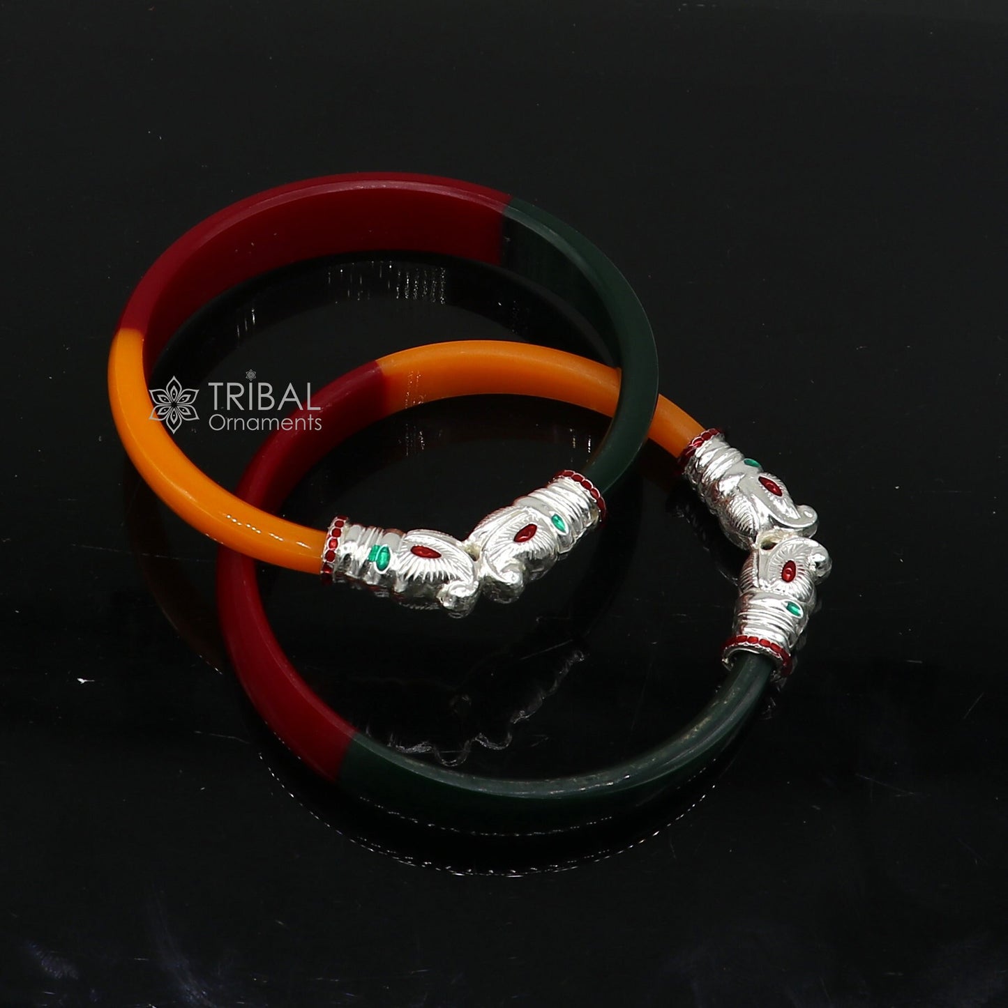 925 sterling silver amazing Vintage Gajmukhi elephant face design bangle bracelet cultural trendy jewelry Rajasthani jewelry nba424 - TRIBAL ORNAMENTS