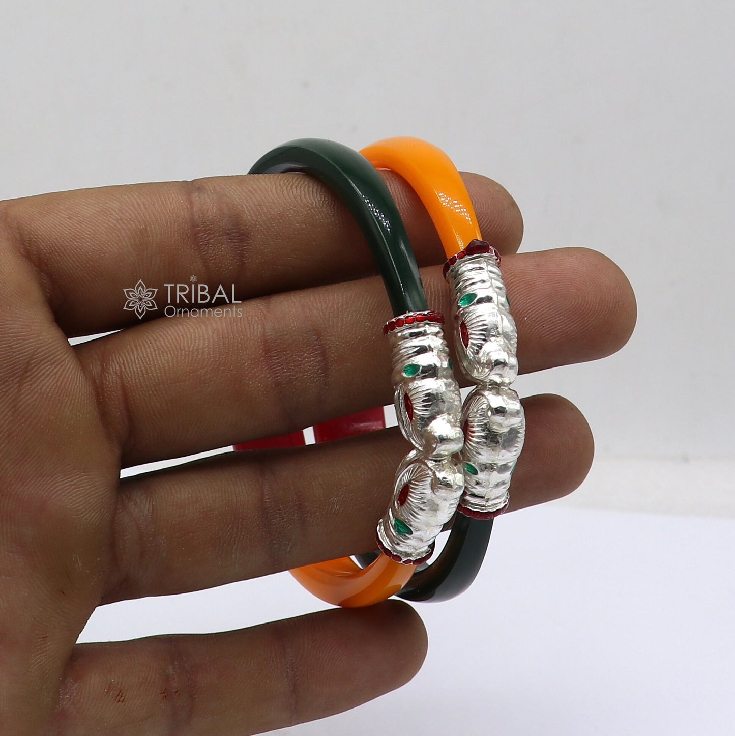 925 sterling silver amazing Vintage Gajmukhi elephant face design bangle bracelet cultural trendy jewelry Rajasthani jewelry nba424 - TRIBAL ORNAMENTS