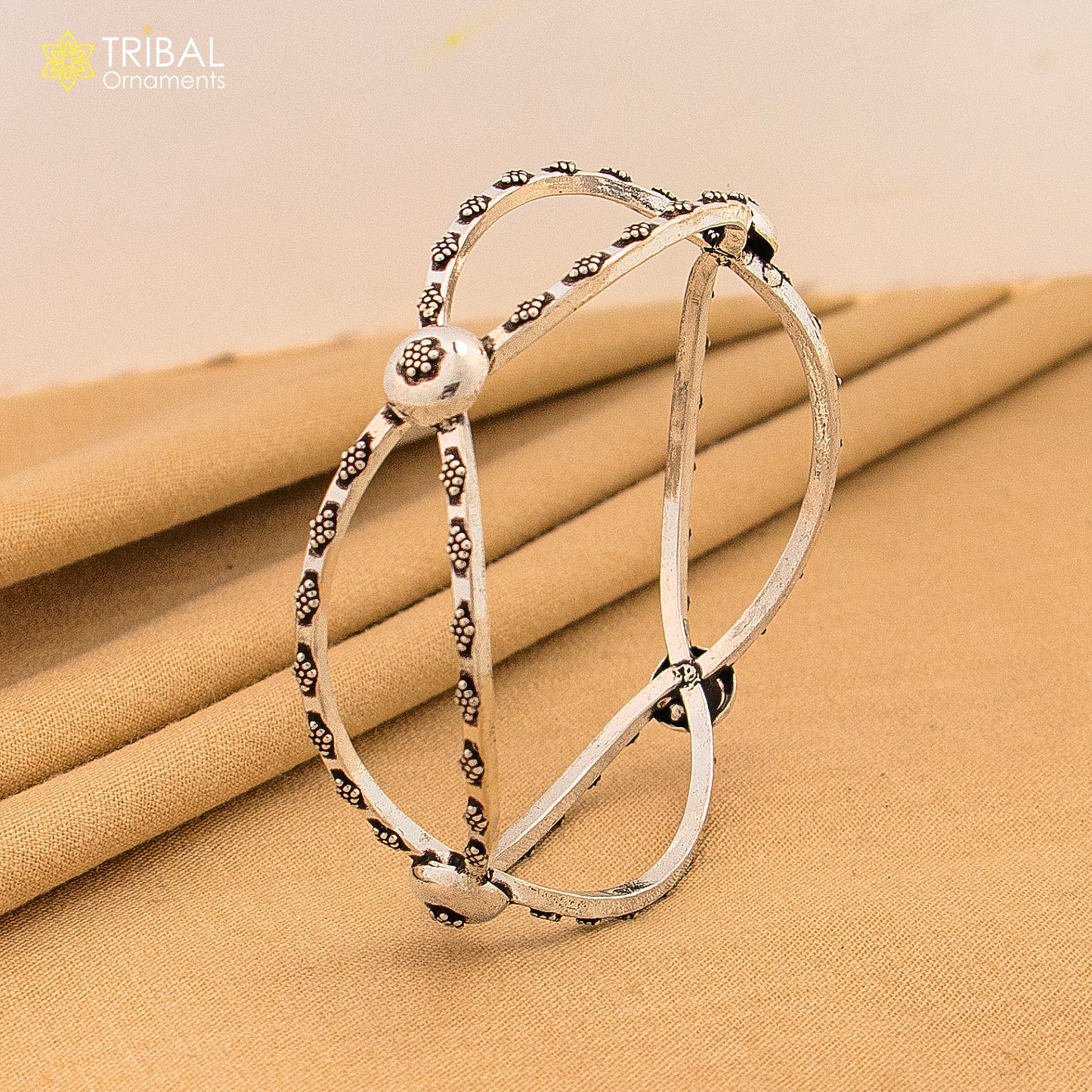 925 sterling silver bangle bracelet kada gorgeous customized belly dance jewelry ba140 - TRIBAL ORNAMENTS