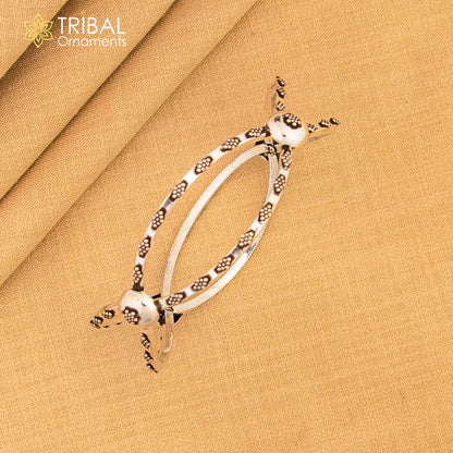 925 sterling silver bangle bracelet by TRIBAL ORNAMENTS featuring customized belly dance jewelry design and intricate tribal detailing.