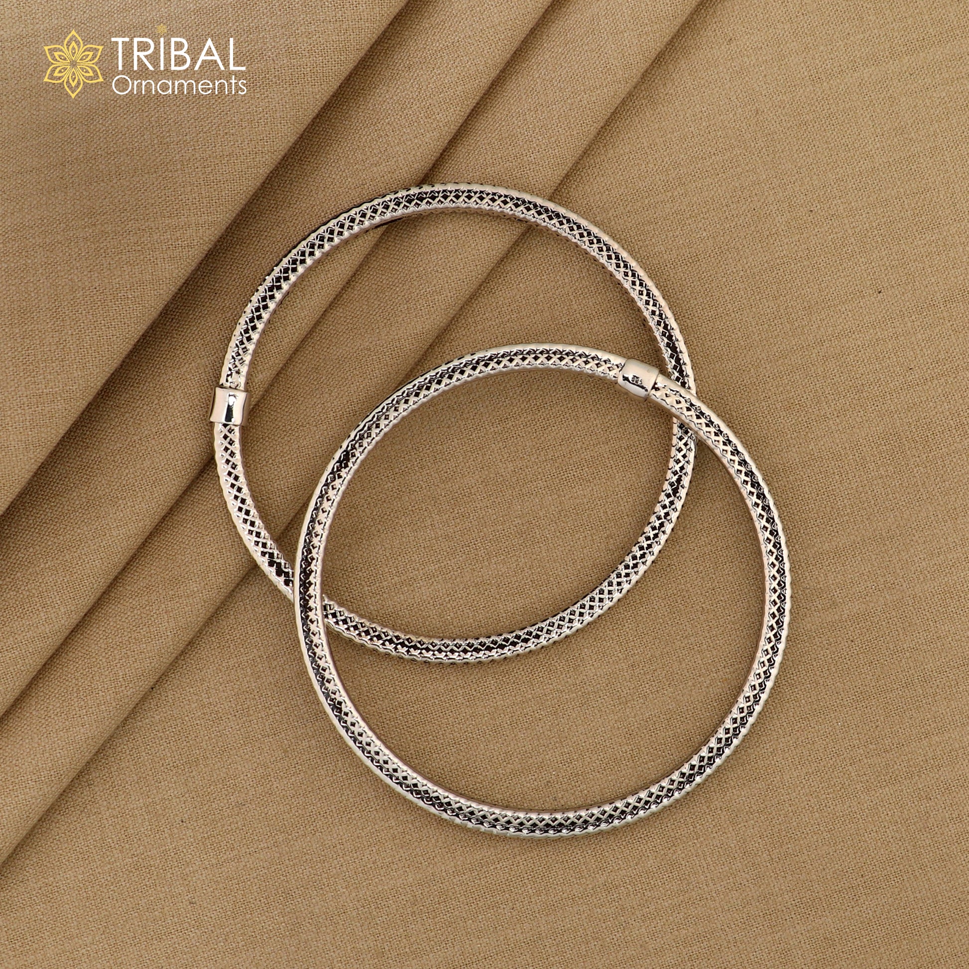 925 sterling silver handmade customized vintage design bangle bracelet kada single piece excellent oxidized gifting unisex jewelry nssk4 - TRIBAL ORNAMENTS