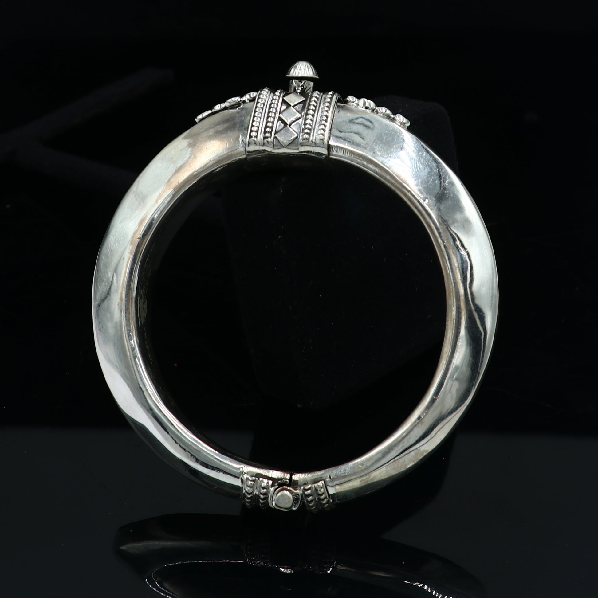 925 Sterling silver customized vintage design bangle kada tribal jewelry nsk918 - TRIBAL ORNAMENTS