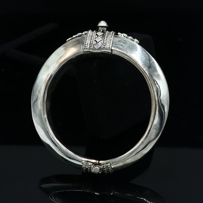 925 Sterling silver customized vintage design bangle kada tribal jewelry nsk918 - TRIBAL ORNAMENTS