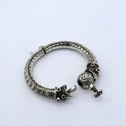 925 sterling silver fabulous crocodile face stylish attractive kada bangle bracelet pretty work attractive tribal belly dance jewelry nsk837 - TRIBAL ORNAMENTS