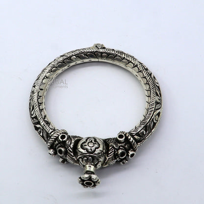 925 sterling silver fabulous crocodile face stylish attractive kada bangle bracelet pretty work attractive tribal belly dance jewelry nsk838 - TRIBAL ORNAMENTS