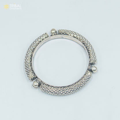 925  Sterling silver vintage style heavy bangle kada tribal jewelry nsk906 - TRIBAL ORNAMENTS