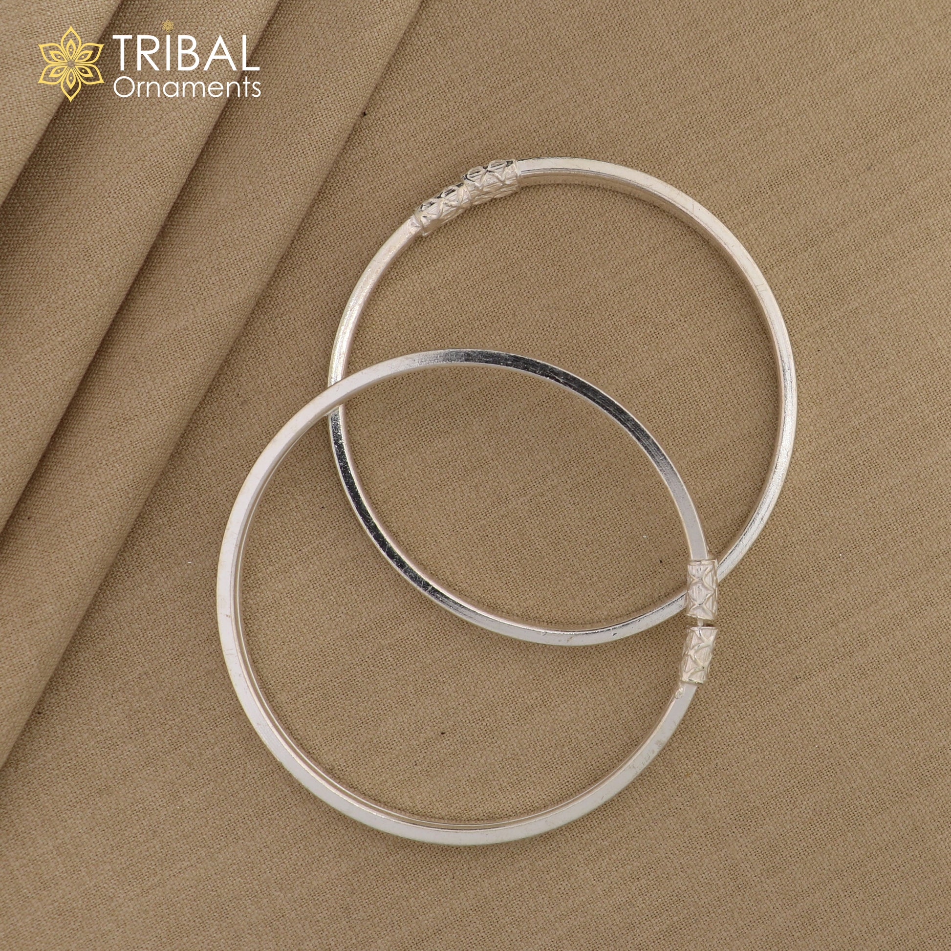 Plain shiny design 925sterling silver bangle bracelet kada gorgeous men's or girl's gifting jewelry nba216 - TRIBAL ORNAMENTS