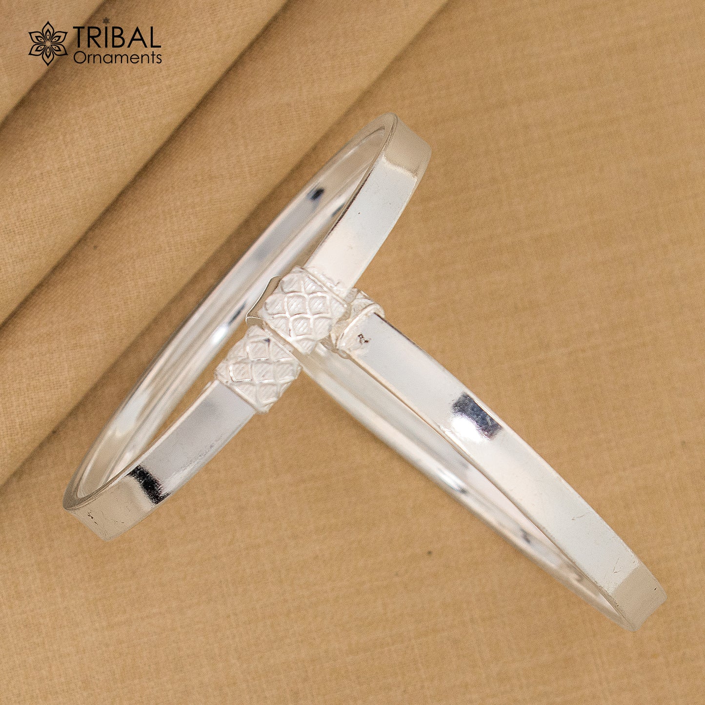 Plain shiny design 925sterling silver bangle bracelet kada gorgeous men's or girl's gifting jewelry nba216 - TRIBAL ORNAMENTS