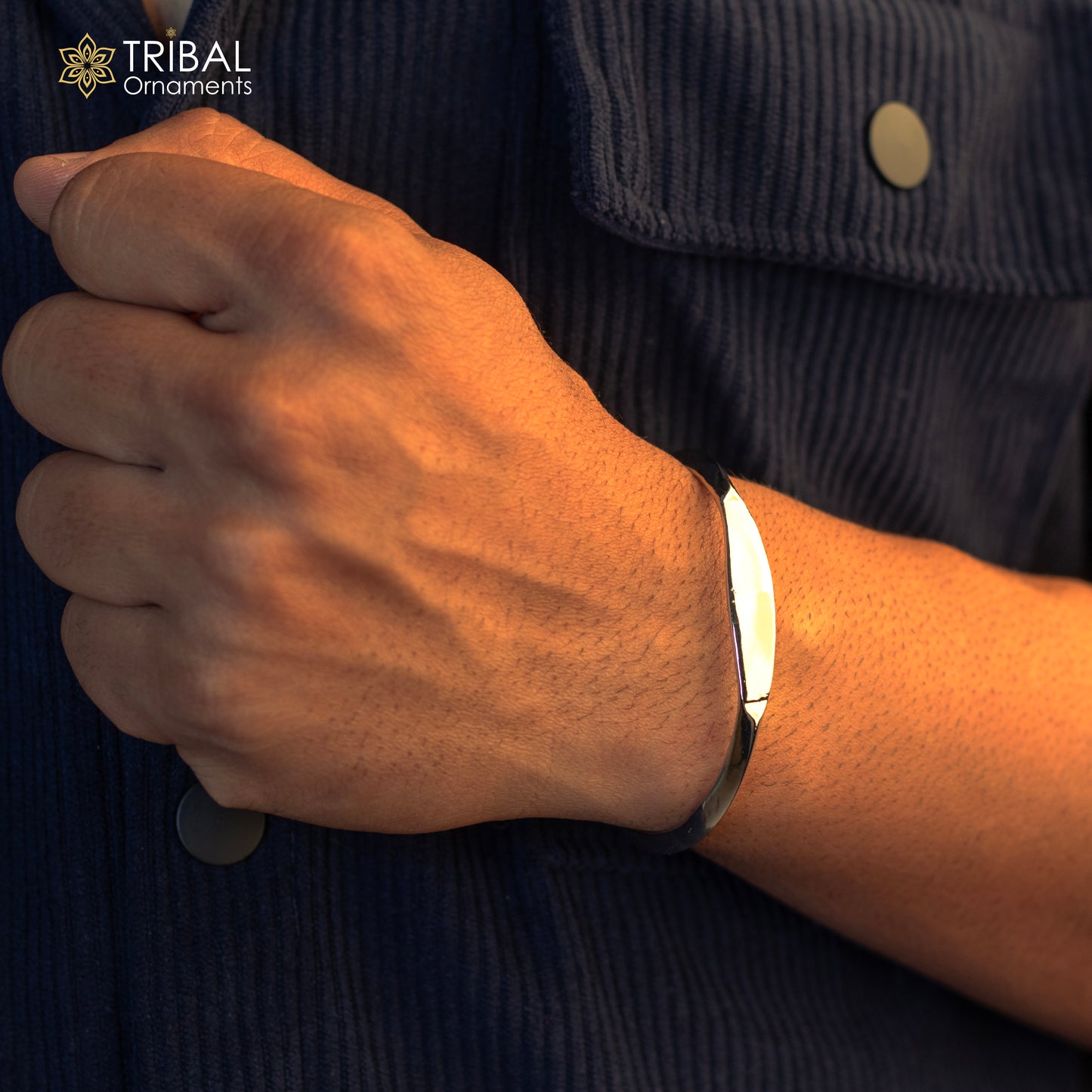 925 sterling silver plain shiny designer bangle bracelet kada, excellent personalized gifting adjustable fancy bangle men's or girls cuff68 - TRIBAL ORNAMENTS