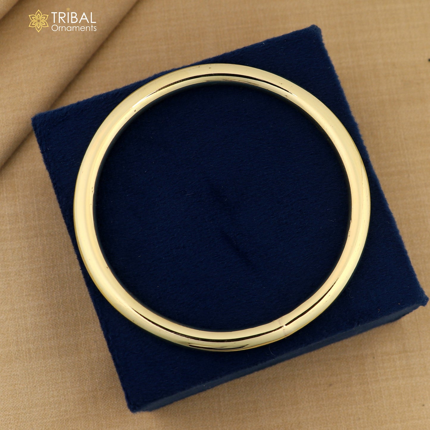 Ashtdhatu kada round tube style customized plain bangle  kada unisex jewelry  nsk938 - TRIBAL ORNAMENTS