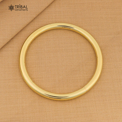 Unisex Ashtdhatu kada bangle in round tube style, plain and customized tribal jewelry by TRIBAL ORNAMENTS.