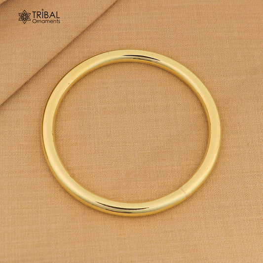 Ashtdhatu kada round tube style customized plain bangle  kada unisex jewelry  nsk938 - TRIBAL ORNAMENTS