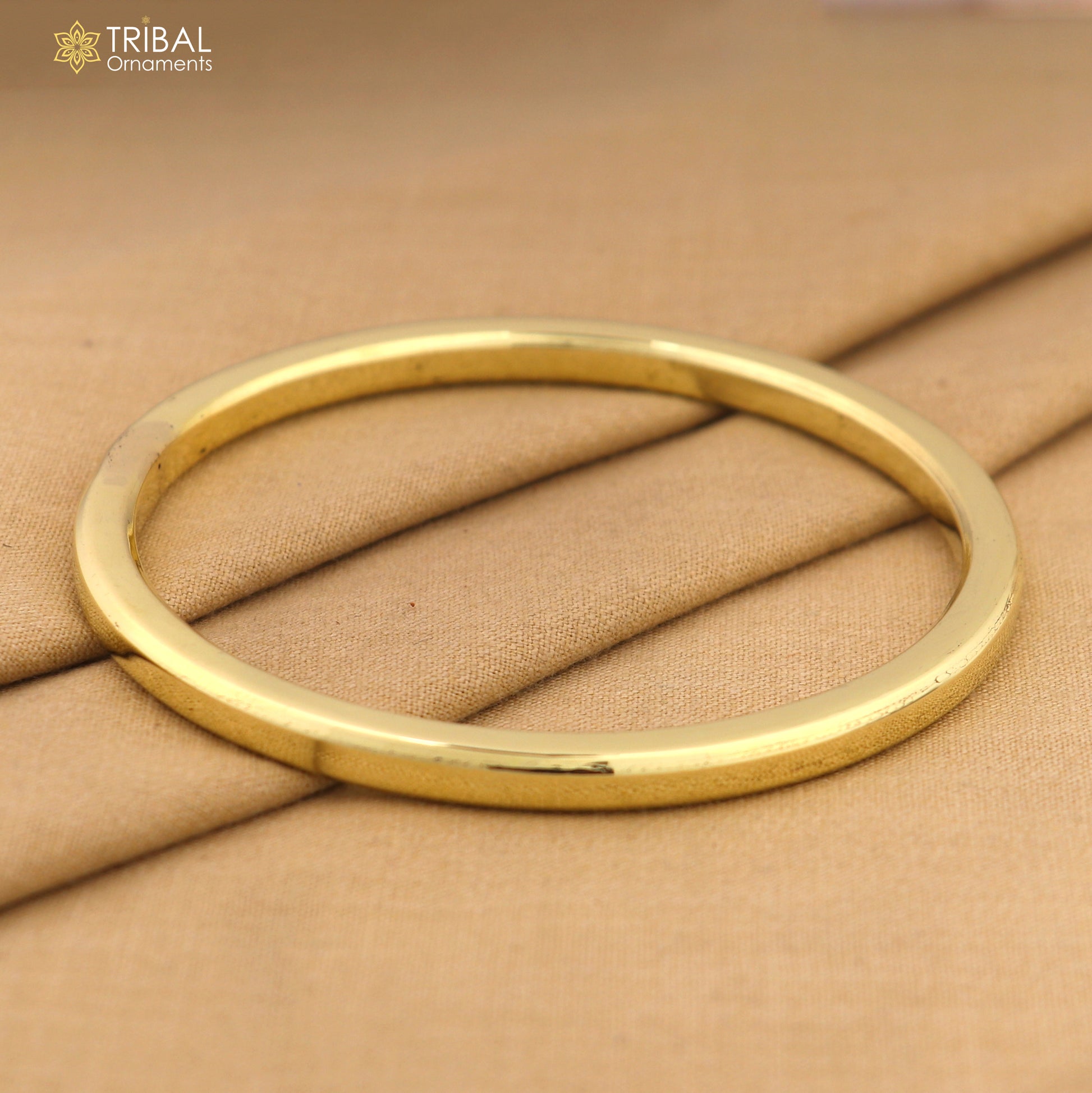 Ashtdhatu kada round tube design customized plain shiny bangle kada unisex jewelry nsk941 - TRIBAL ORNAMENTS