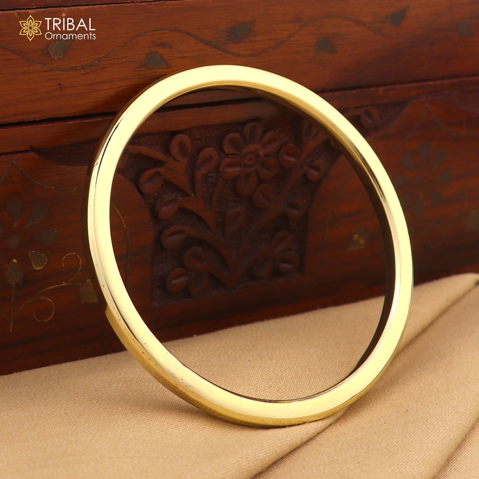 Ashtdhatu kada round tube design customized plain shiny bangle kada unisex jewelry nsk941 - TRIBAL ORNAMENTS